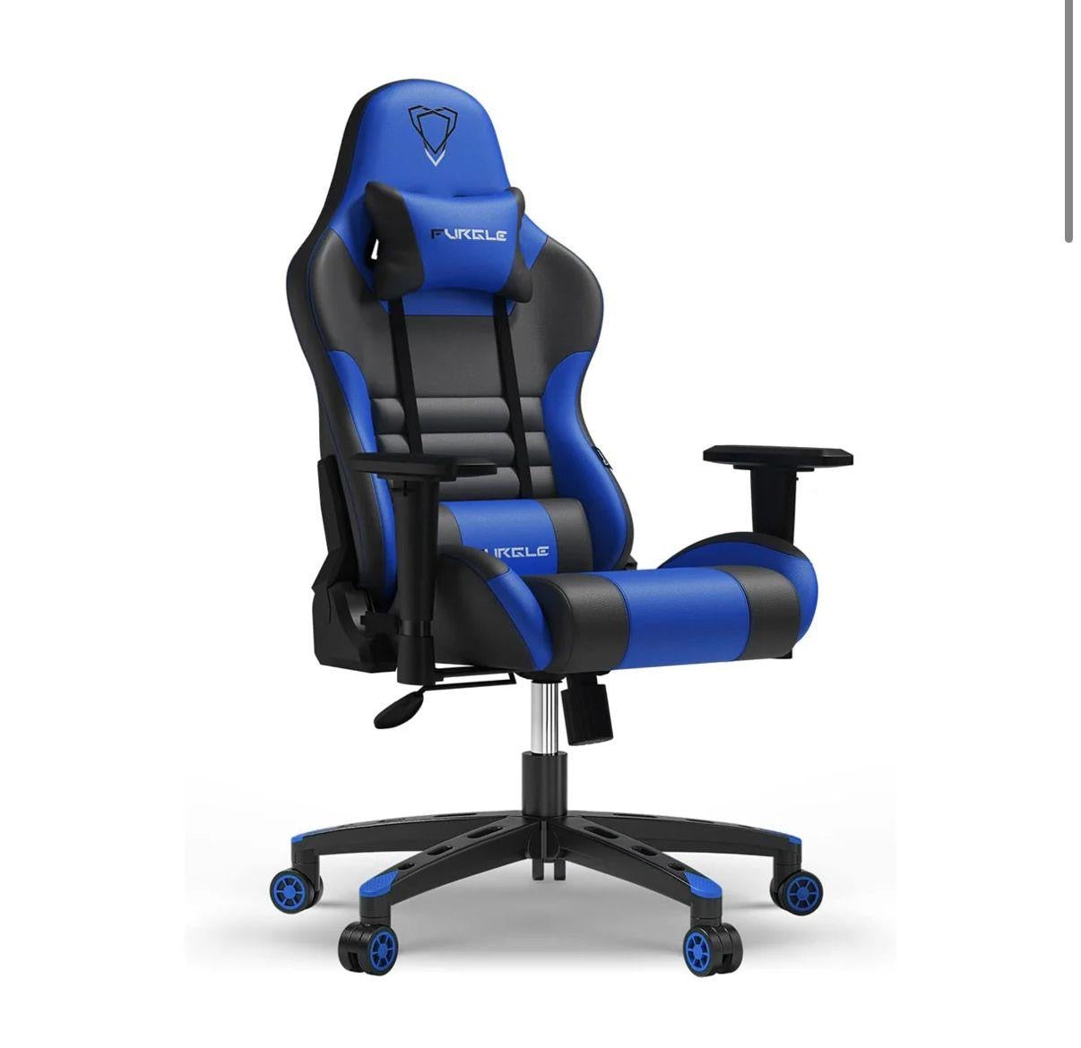 Furgle Gaming Chair, Racing Style High-Back Office Chair with Adjustable Armrests, PU Leather Ergonomic Video Game Chair with Headrest and Lumbar Support,
Rocking Mode -