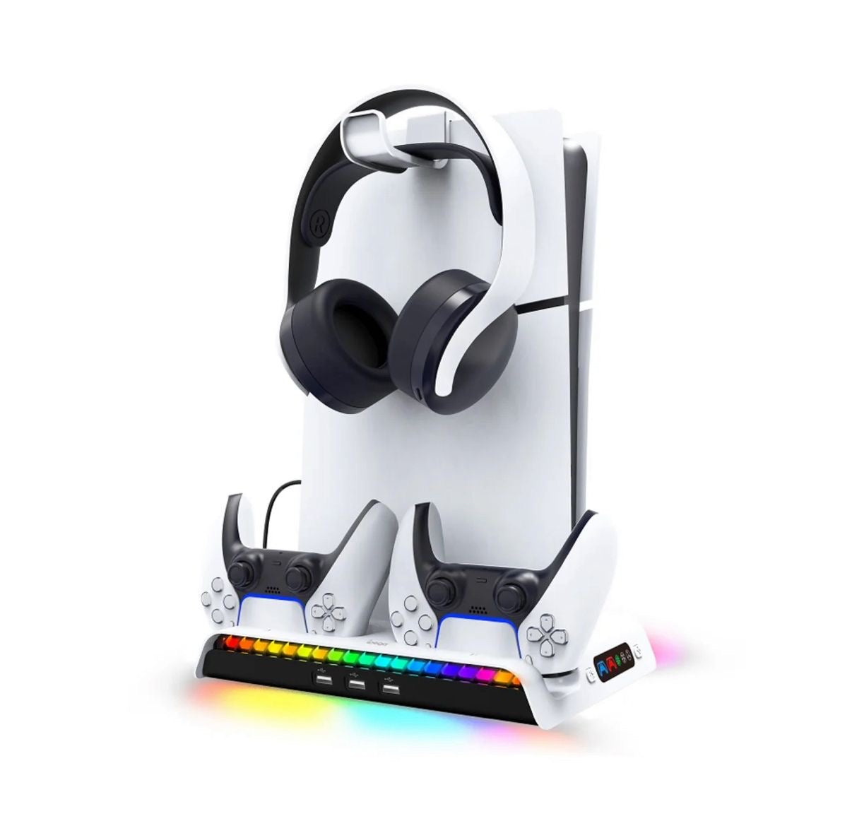 Ipega RGB Cooling Vertical Stand & Controller Charger - PS5 Slim/Pro