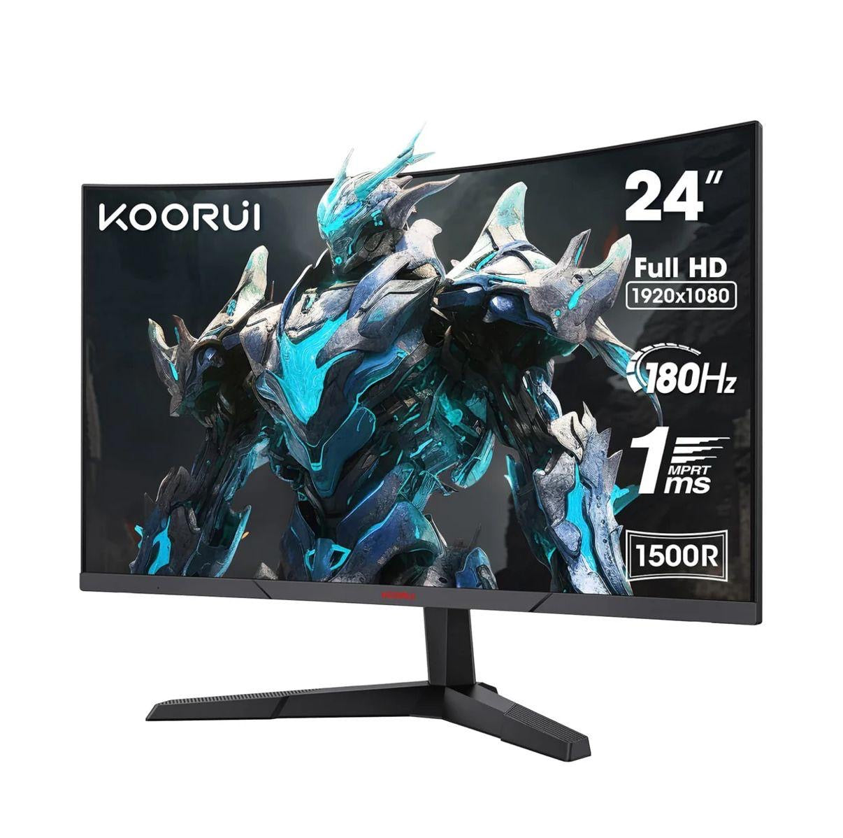 KOORUI 24E6CA 24 inch FHD
180Hz 1ms 1500R VA Display
Curved Gaming Monitor