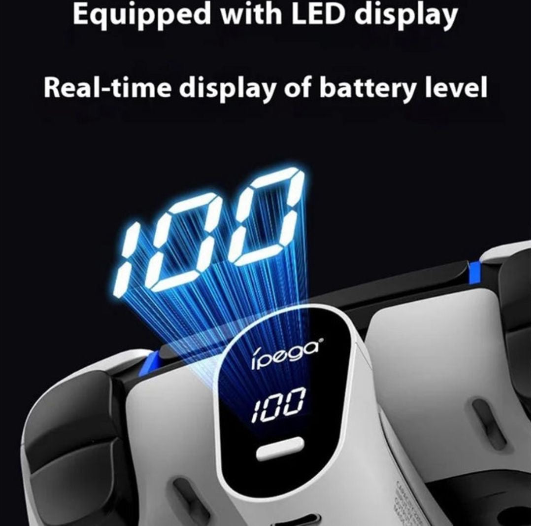 IPEGA 2000mAh External Battery Pack with LED Dispaly - PS5 Controllers