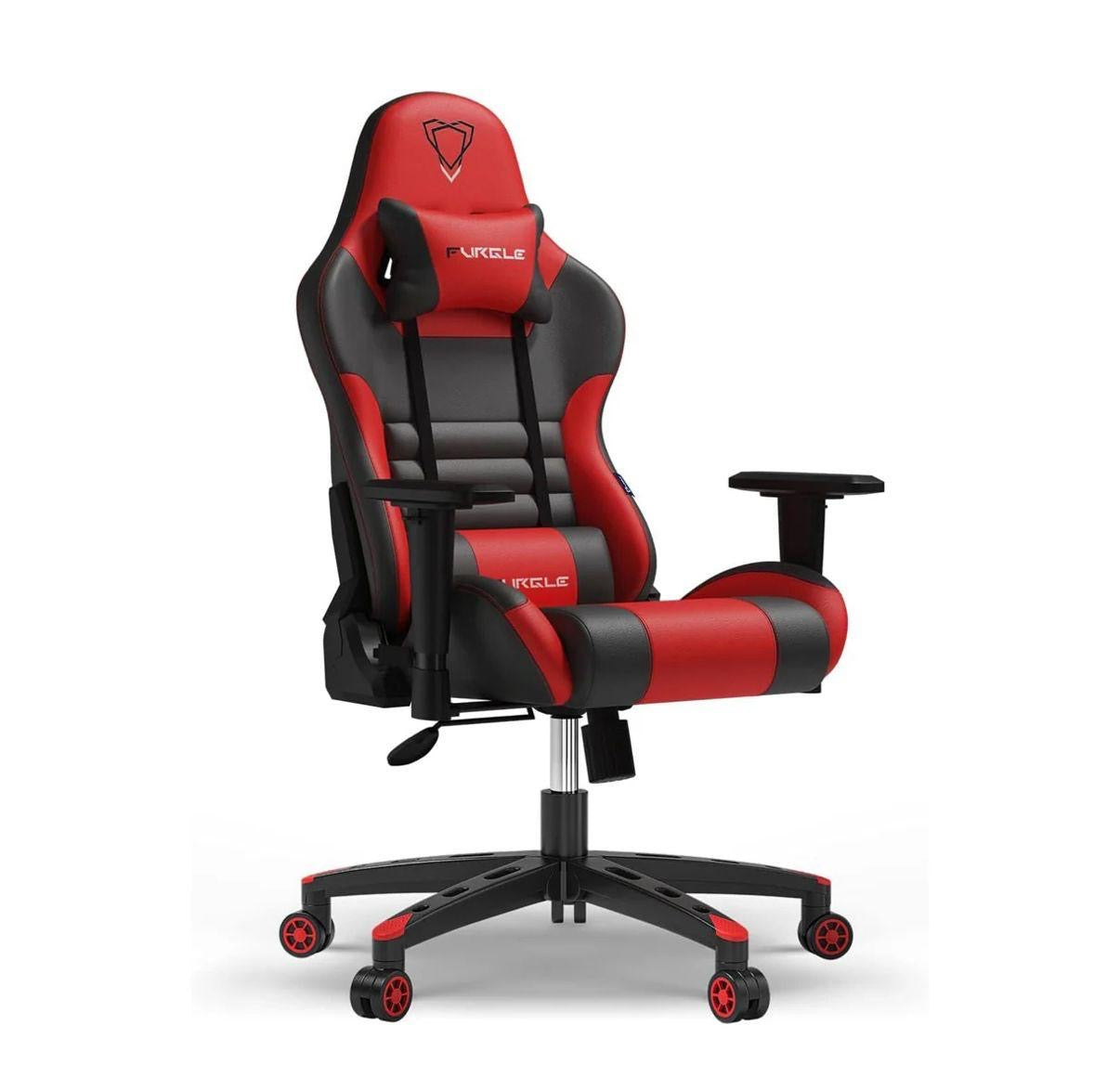 Furgle Gaming Chair, Racing Style High-Back Office Chair with Adjustable Armrests, PU Leather Ergonomic Video Game Chair with Headrest and Lumbar Support,
Rocking Mode -