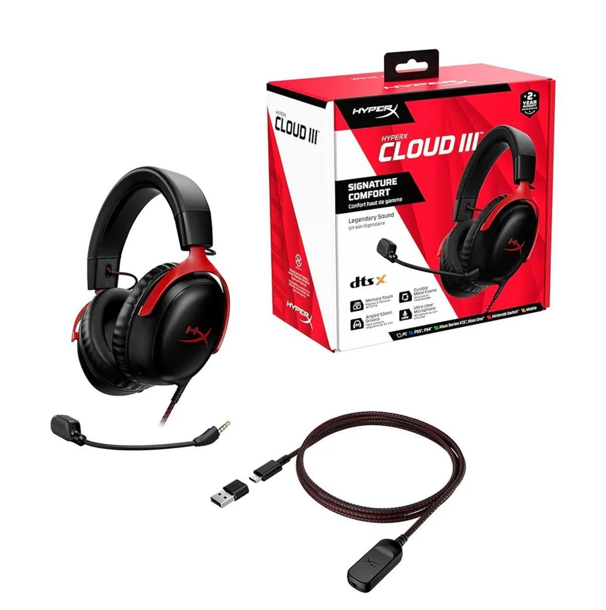 HyperX Cloud III Wired Gaming Headset - PC, PS5, Xbox Series X/S,